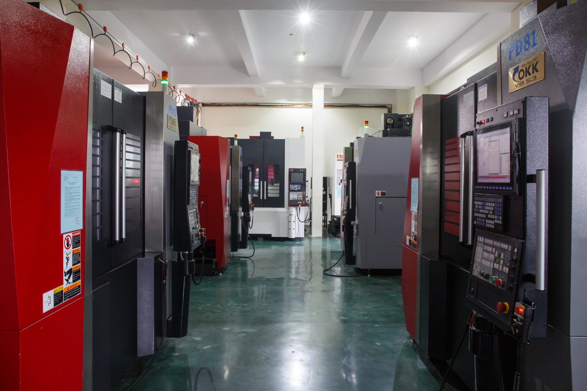 OKK CNC machining workshop